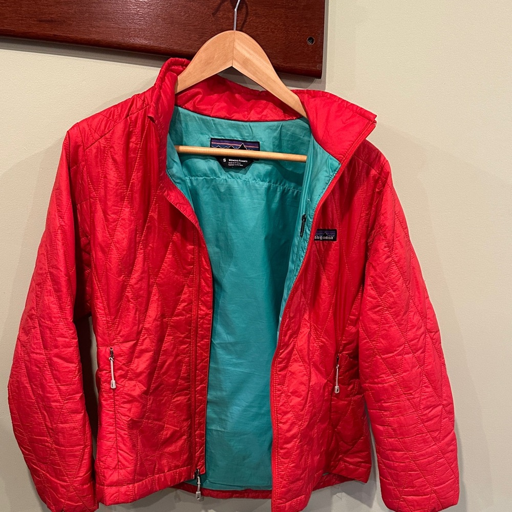Patagonia Red and Teal Outdoor Jacket